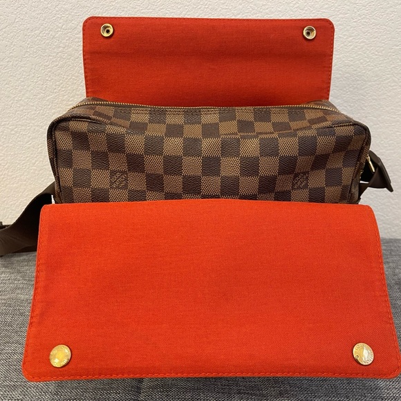 11. Louis Vuitton Brown Naviglio Damier Canvas Crossbody Bag - Picture 1 of 15